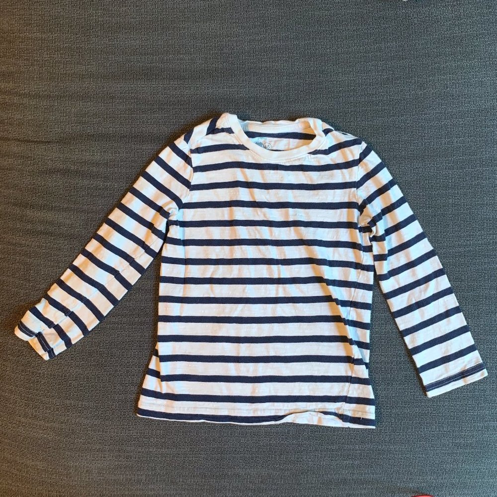 Primary long sleeve slub cotton striped tee, 4-5